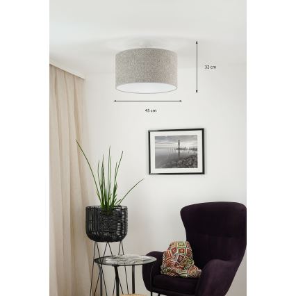 Brilagi - Luster na lanku BOUCLE ROLLER 1xE27/15W/230V pr. 45 cm šedá