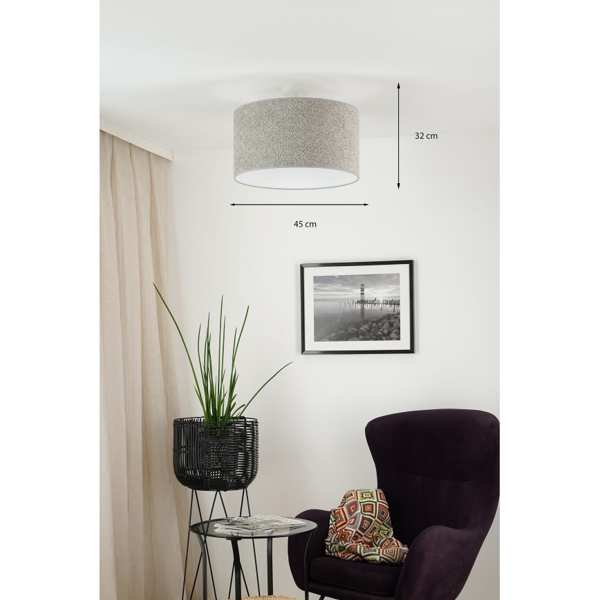 Brilagi - Luster na lanku BOUCLE ROLLER 1xE27/15W/230V pr. 45 cm šedá