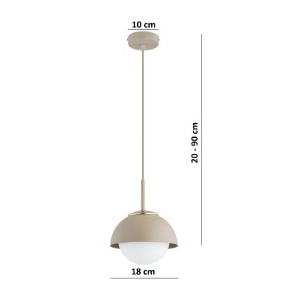 Brilagi - Luster na lanku COSMO 1xE27/60W/230V priem. 18 cm béžová/zlatá