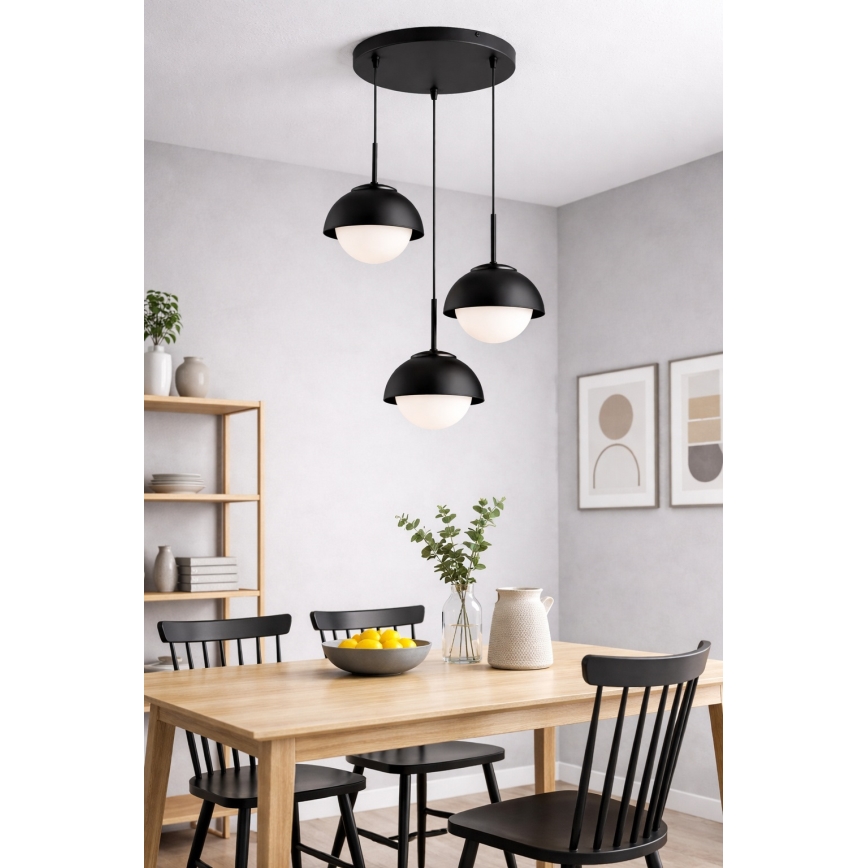 BRILAGI - Luster na lanku COSMO 3xE27/60W/230V čierna
