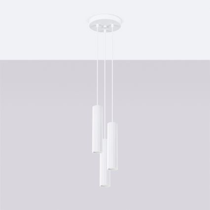 Brilagi - Luster na lanku CRESTO 3xGU10/10W/230V biela