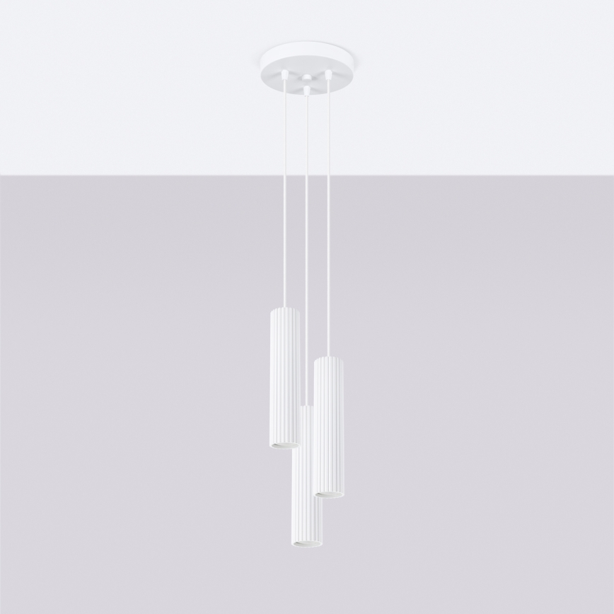 Brilagi - Luster na lanku CRESTO 3xGU10/10W/230V biela