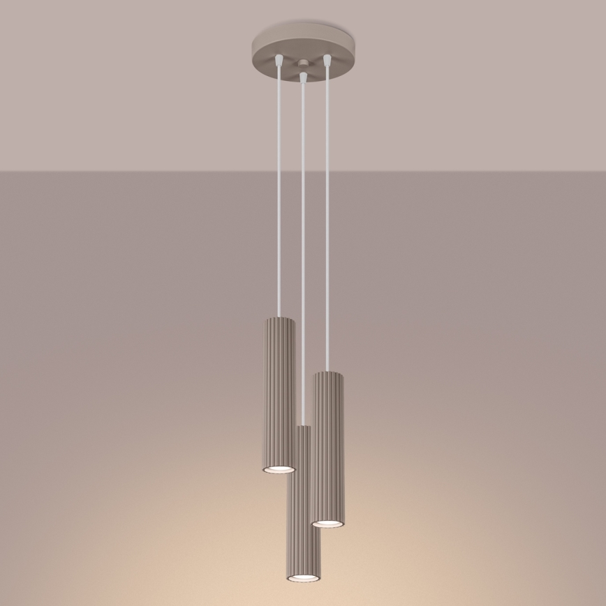 Brilagi - Luster na lanku CRESTO 3xGU10/10W/230V taupe