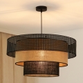 BRILAGI - Luster na lanku DAKOTA LUNETA 1xE27/15W/230V pr. 60 cm čierna/ratan