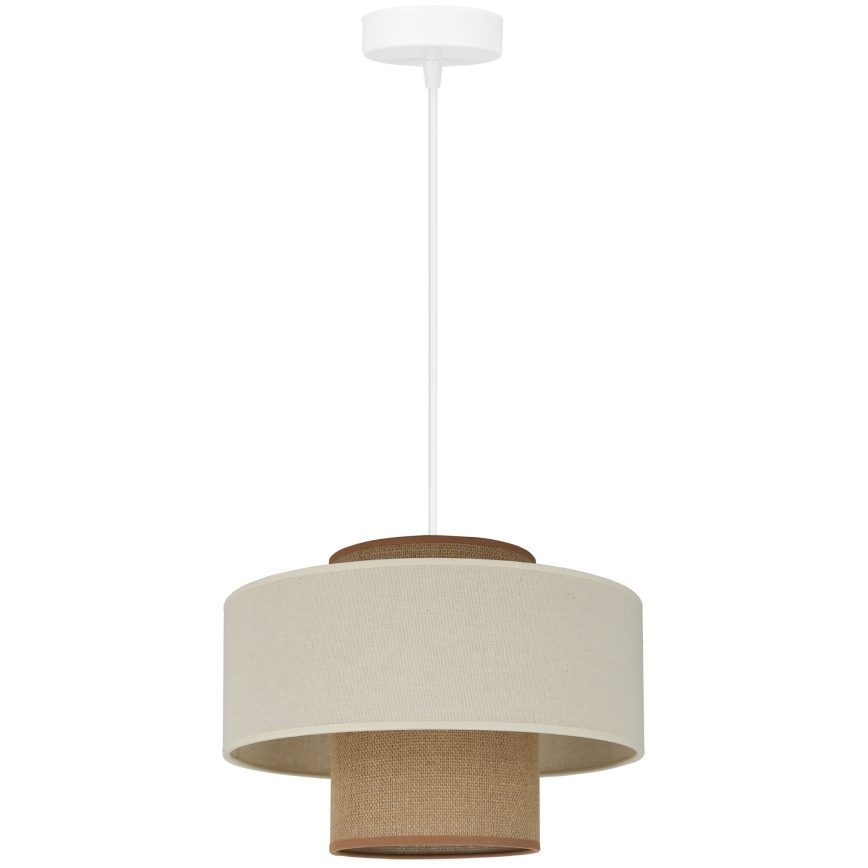 Brilagi - Luster na lanku DALLAS 1xE27/15W/230V pr. 30 cm hnedá/krémová/biela