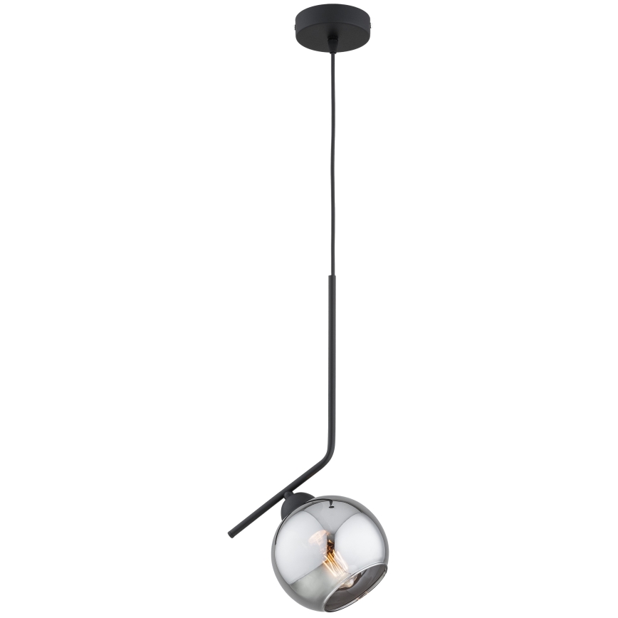 Brilagi - Luster na lanku DIOR 1xE27/60W/230V čierna/dymová sivá
