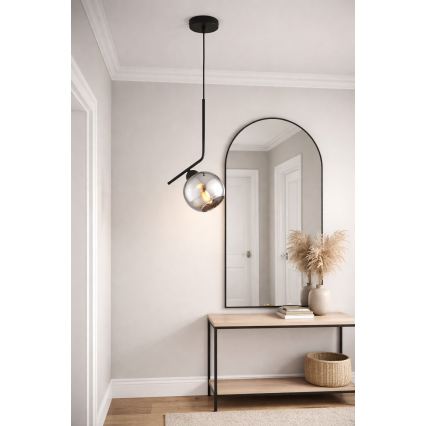 Brilagi - Luster na lanku DIOR 1xE27/60W/230V čierna/dymová sivá