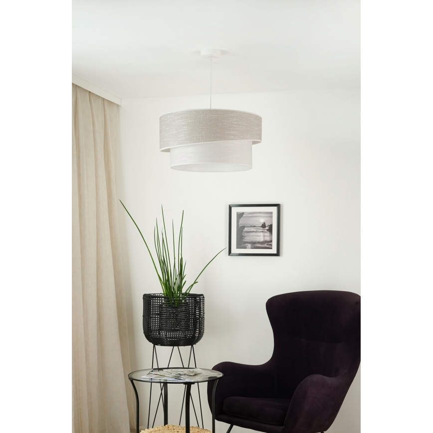 Brilagi - Luster na lanku DOVER SHINE 1xE27/15W/230V pr. 50 cm šedá/krémová