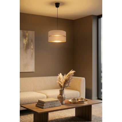 Brilagi - Luster na lanku DUO-DUO 1xE27/60W/230V pr. 40 cm béžová/zlatá