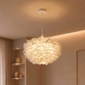 BRILAGI - Luster na lanku FEATHER 3xE27/40W/230V pr. 50 cm biela