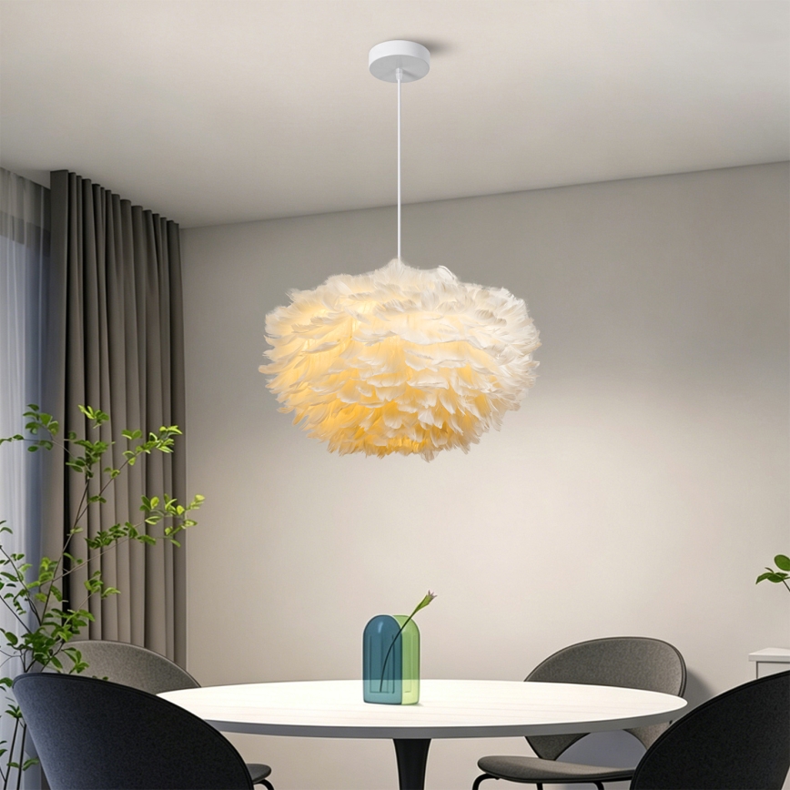 BRILAGI - Luster na lanku FEATHER 3xE27/40W/230V pr. 50 cm biela
