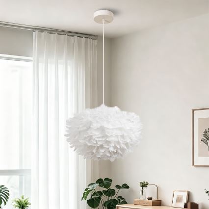BRILAGI - Luster na lanku FEATHER 3xE27/40W/230V pr. 50 cm biela