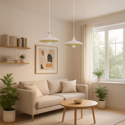 Brilagi - Luster na lanku FLAMENGO 2xE27/60W/230V béžová