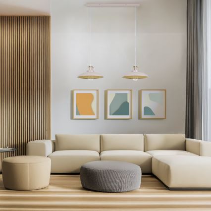 Brilagi - Luster na lanku FLAMENGO 2xE27/60W/230V béžová