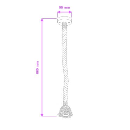 Brilagi - Luster na lanku KOS 1xE27/60W/230V buk