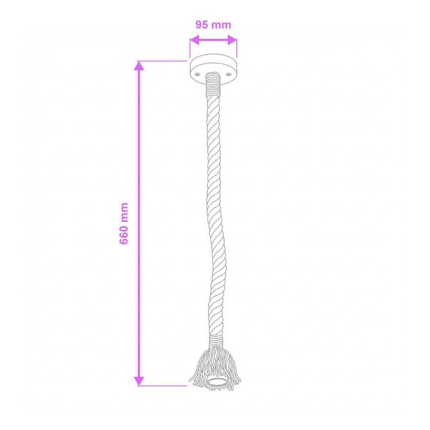 Brilagi - Luster na lanku KOS 1xE27/60W/230V buk