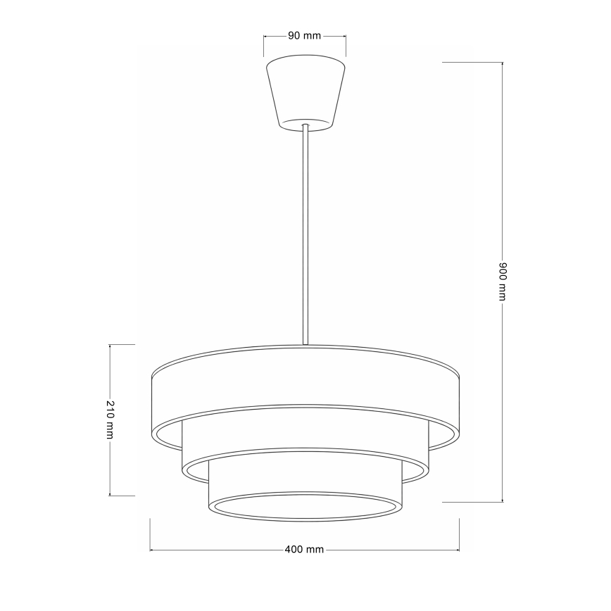 Brilagi - Luster na lanku LUNETA 1xE27/60W/230V pr. 40 cm béžová/zlatá