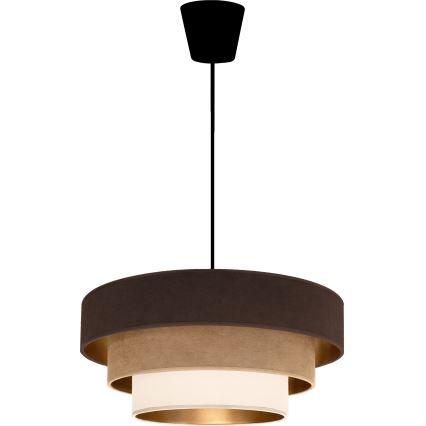 Brilagi - Luster na lanku LUNETA 1xE27/60W/230V pr. 40 cm hnedá/béžová/krémová