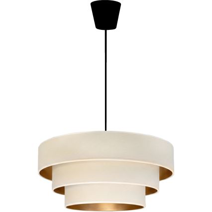Brilagi - Luster na lanku LUNETA 1xE27/60W/230V priemer 40 cm krémová/zlatá