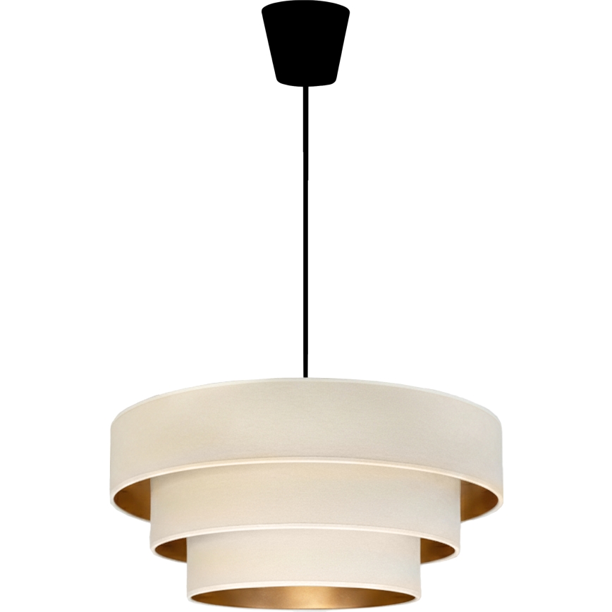 Brilagi - Luster na lanku LUNETA 1xE27/60W/230V priemer 40 cm krémová/zlatá