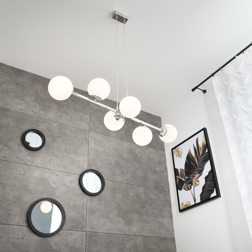 Brilagi - Luster na lanku MALONY 6xE14/20W/230V lesklý chróm