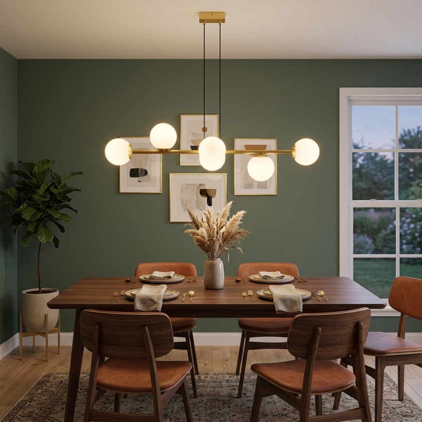 Brilagi - Luster na lanku MALONY 6xE14/20W/230V zlatá