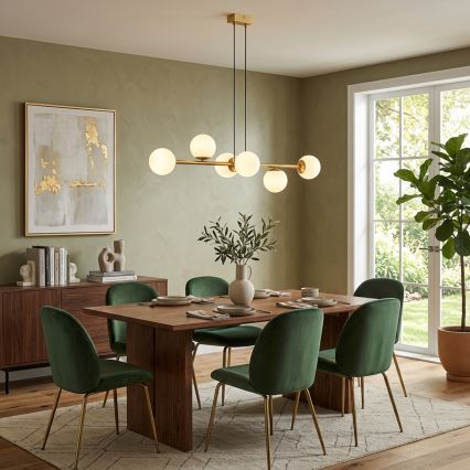 Brilagi - Luster na lanku MALONY 6xE14/20W/230V zlatá