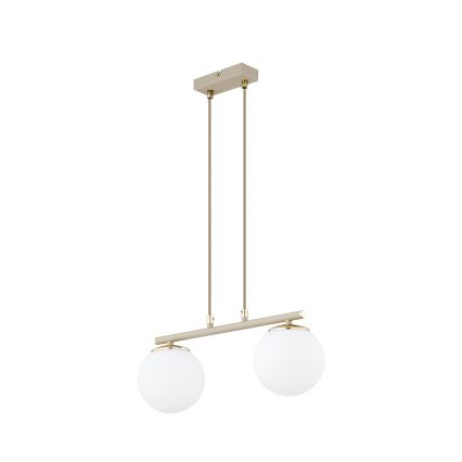 Brilagi - Luster na lanku MILO 2xE27/60W/230V béžová/zlatá