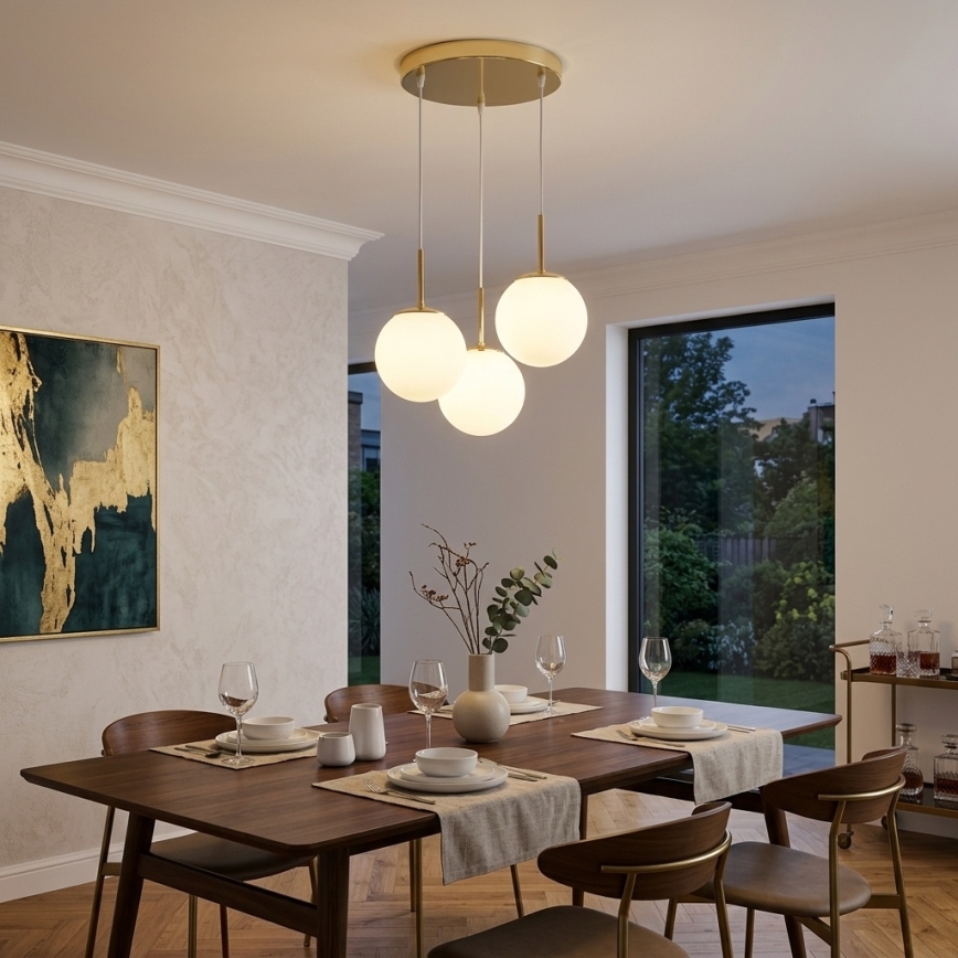 Brilagi - Luster na lanku MILO 3xE27/60W/230V zlatý