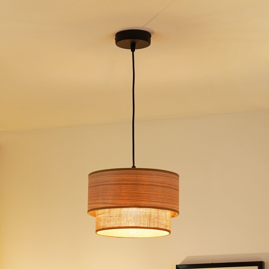 Brilagi - Luster na lanku MONTANA BOHO 1xE27/15W/230V pr. 25 cm hnedá/čierna