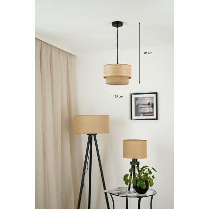 Brilagi - Luster na lanku MONTANA BOHO 1xE27/15W/230V pr. 25 cm hnedá/čierna