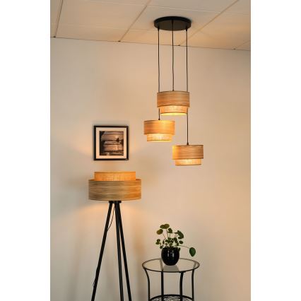 Brilagi - Luster na lanku MONTANA BOHO 3xE27/15W/230V hnedá/čierna