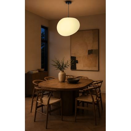 BRILAGI - Luster na lanku PEBBLES 1xE27/40W/230V pr. 40 cm čierna