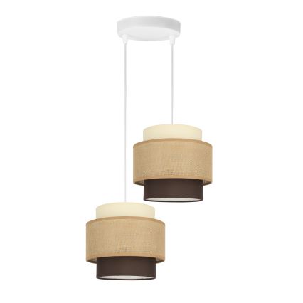 Brilagi - Luster na lanku RESNA 2xE27/60W/230V pr. 30 cm béžová/čierna