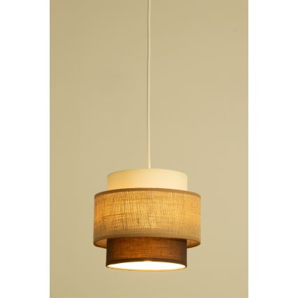 Brilagi - Luster na lanku RESNA 2xE27/60W/230V pr. 30 cm béžová/čierna