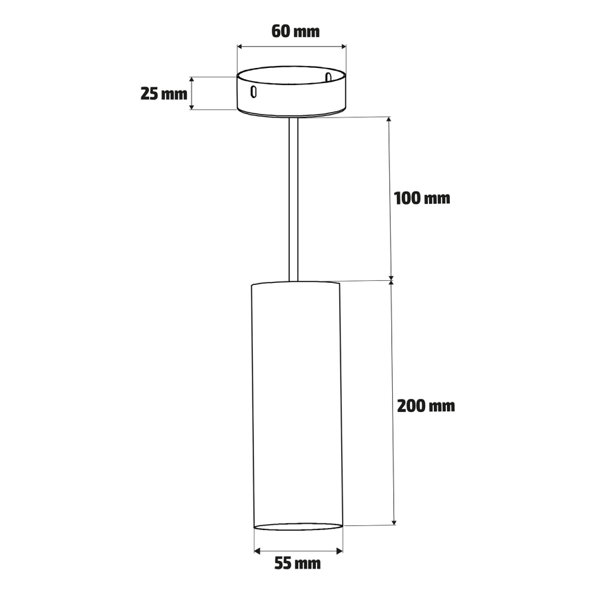 Brilagi - Luster na lanku SELE 1xGU10/30W/230V biela/dekor duba