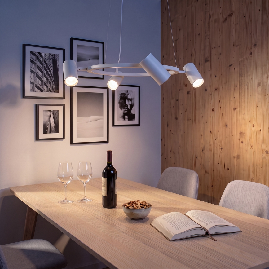 BRILAGI - Luster na lanku SELE 4xGU10/30W/230V biely