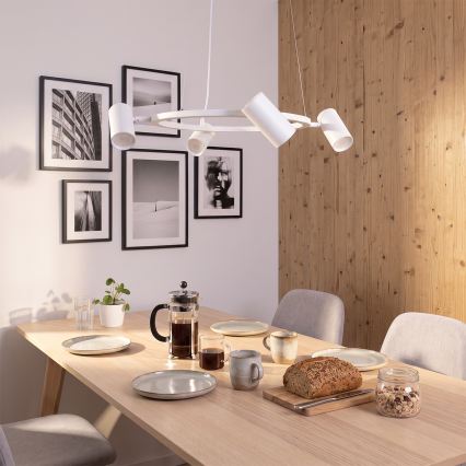 BRILAGI - Luster na lanku SELE 4xGU10/30W/230V biely