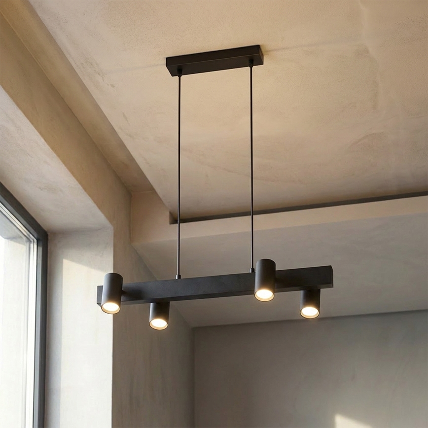 Brilagi - Luster na lanku SELE 4xGU10/30W/230V čierna