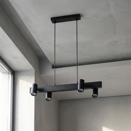 Brilagi - Luster na lanku SELE 4xGU10/30W/230V čierna