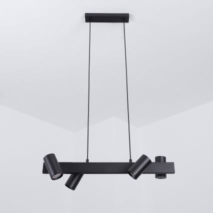 Brilagi - Luster na lanku SELE 4xGU10/30W/230V čierna