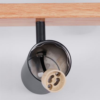 Brilagi - Luster na lanku SELE 6xGU10/30W/230V čierny/dubový dekor