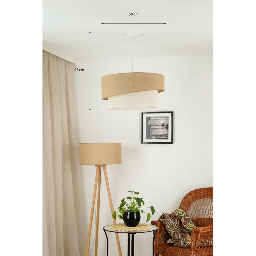 Brilagi - Luster na lanku SHINE 1xE27/15W/230V pr. 50 cm béžová/krémová