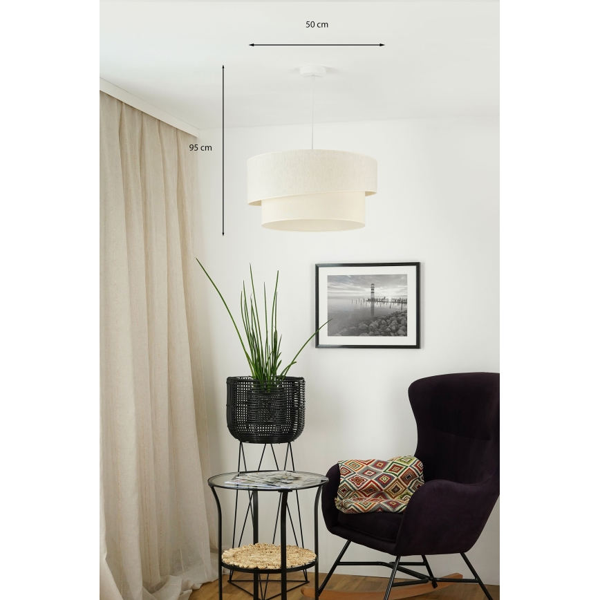 Brilagi - Luster na lanku SHINE 1xE27/15W/230V pr. 50 cm krémová
