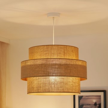 Brilagi - Luster na lanku SPACE YUTE 1xE27/15W/230V pr. 50 cm béžová/biela