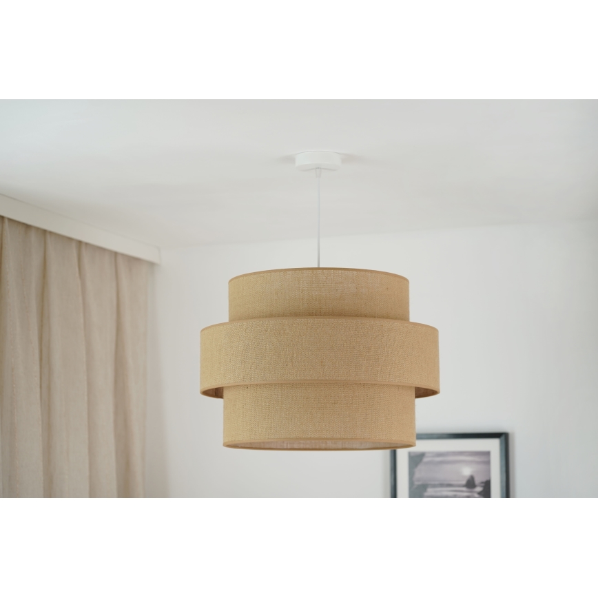 Brilagi - Luster na lanku SPACE YUTE 1xE27/15W/230V pr. 50 cm béžová/biela