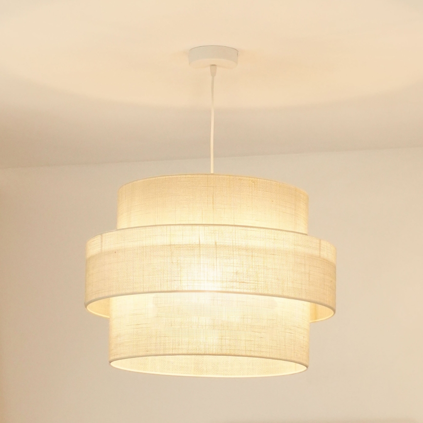 Brilagi - Luster na lanku SPACE YUTE 1xE27/15W/230V pr. 50 cm krémová/biela