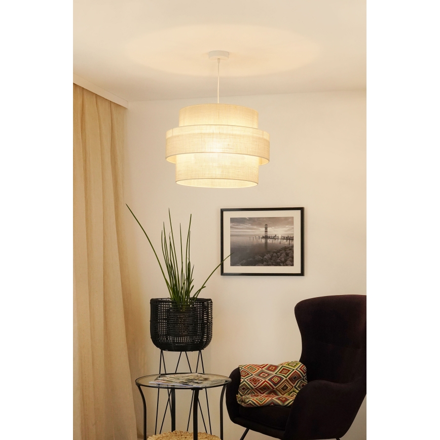 Brilagi - Luster na lanku SPACE YUTE 1xE27/15W/230V pr. 50 cm krémová/biela