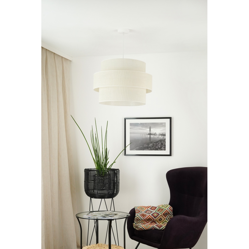 Brilagi - Luster na lanku SPACE YUTE 1xE27/15W/230V pr. 50 cm krémová/biela