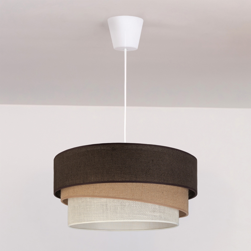 Brilagi - Luster na lanku TRIO 1xE27/60W/230V priemer 40 cm hnedá/béžová/biela